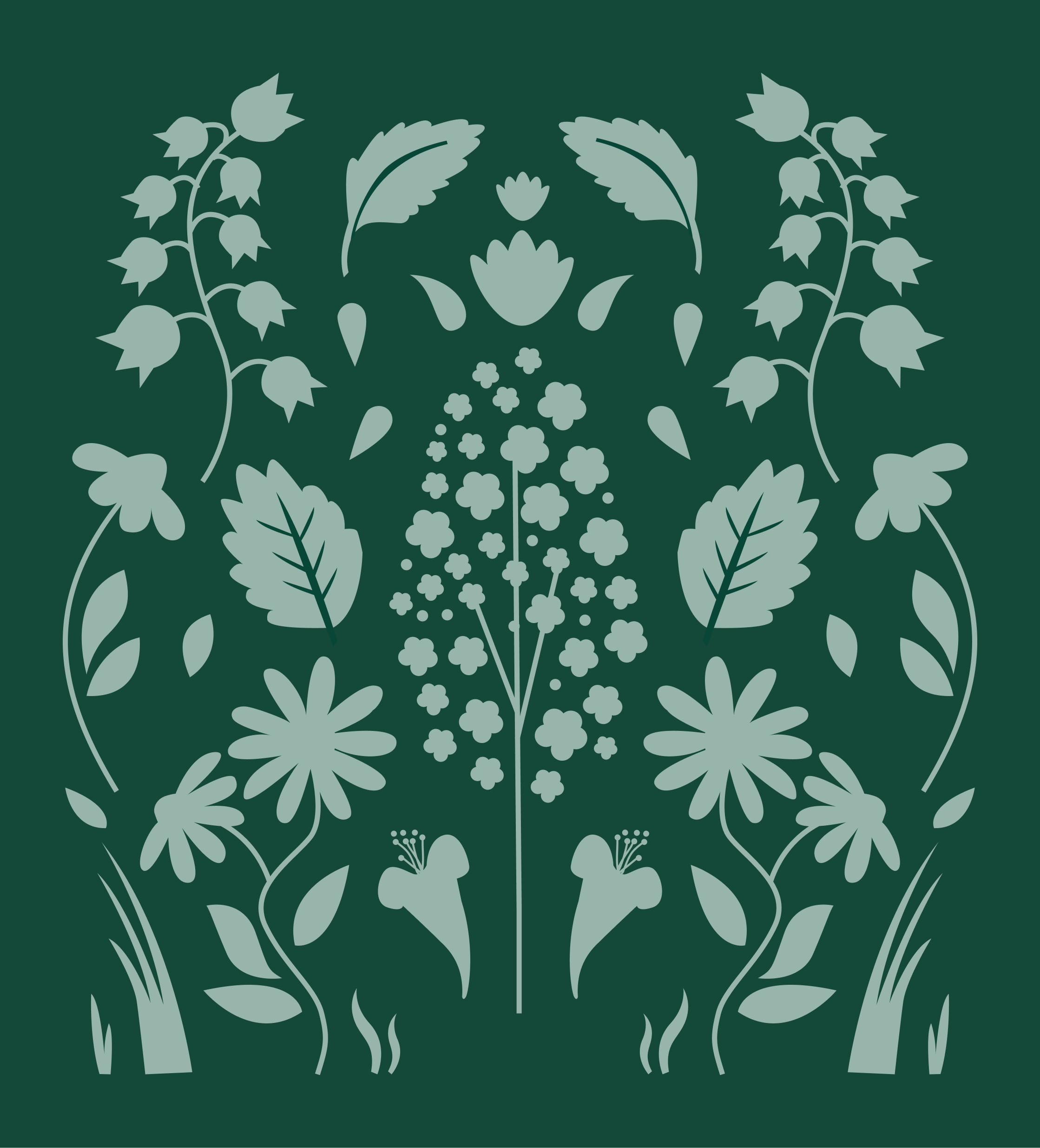 Biloosh custom botanical illustration pattern